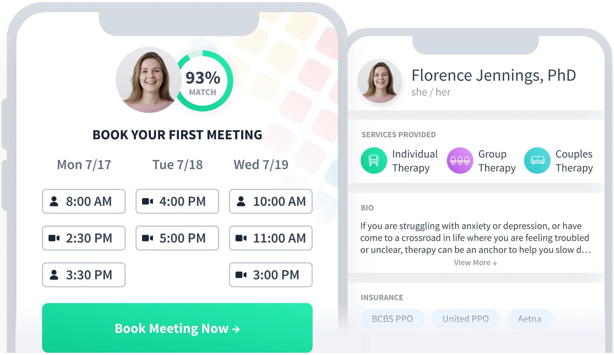 i2iTherapy embeddable 24/7 self-scheduling widget for private practice therapist websites